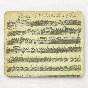 Bach Partita Music Manuscript for Solo Violin Mouse Mat