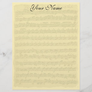 Bach Partita Writing Paper