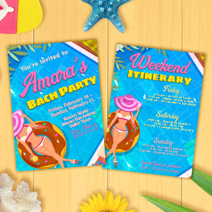 Bach Party Invitation - Weekend Itinerary
