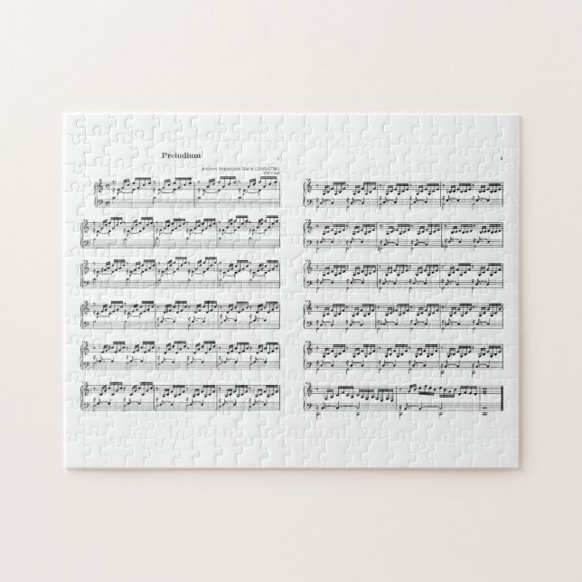 Bach the Well Tempered Clavier Prealudium 1 C-dur Jigsaw Puzzle (Horizontal)