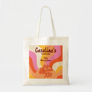 Bach to the 70s Retro Groovy Sunset Bachelorette Tote Bag