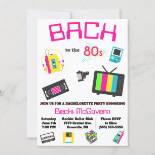 Bach to the 80's Bachelorette Party Invitation