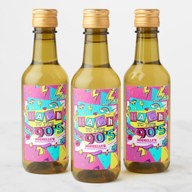 Bach to the 90's Mini Wine Label (Bottles)