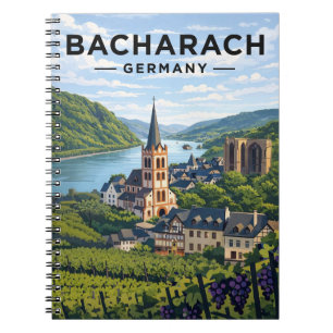 Bacharach Germany Vintage Travel Art Notebook