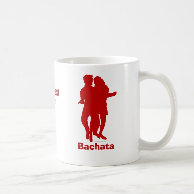 Bachata Bachata Dancers Silhouette Custom Coffee Mug (Right)