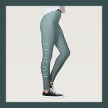 Bachata dance outfit for women leggings<br><div class="desc">Beautiful custom legging featuring the word "bachata" in a soft blue hue on a gradient background of blue and dark grey. Unique but beautiful outfit for bachata dancers,  instructors,  teachers and all bachateras. 

The text is customisable.</div>