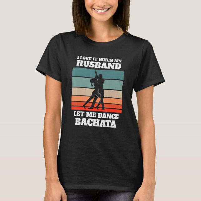 Bachata Dance   Retro Bachata Dancing T-Shirt (Front)