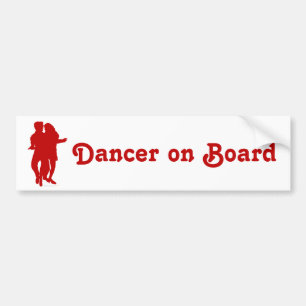 Bachata Latin Dancers Silhouette Custom Bumper Sticker