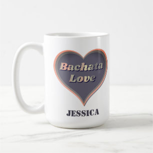 Bachata love heart coffee mug