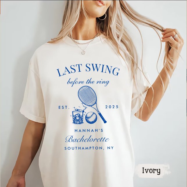 Bache Pink Last Swing Before The Ring Tennis T-Shirt (Creator Uploaded)