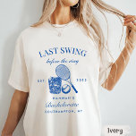 Bache Pink Last Swing Before The Ring Tennis T-Shirt<br><div class="desc">Bache Pink Last Swing Before The Ring Tennis</div>