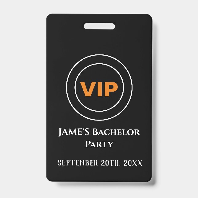 Bachelor Bachelorette Access Pass VIP   ID Badge (Front)