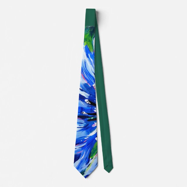 Bachelor Button Flower Tie (Front)