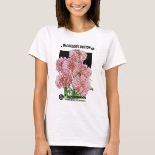 Bachelor Buttons Seed Packet Label T-Shirt