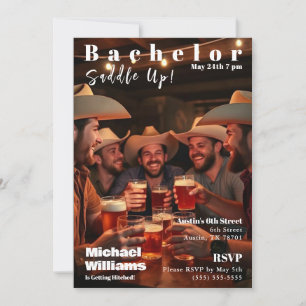Bachelor Country Magazine Cover Invitation