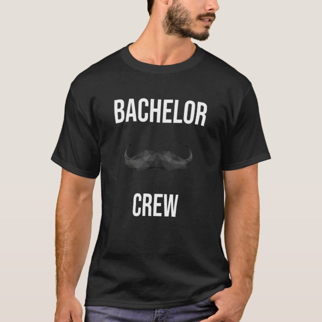 Bachelor crew groom bride evening bachelorette par T-Shirt (Front)