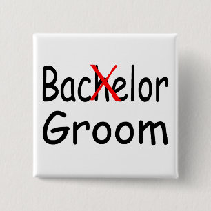 Bachelor (Groom) 15 Cm Square Badge