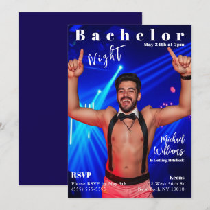 Bachelor Night Magazine Cover Invitation