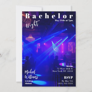 Bachelor Night Magazine Cover Invitation