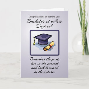 Bachelor of Arts Graduation, Remember the Past Card