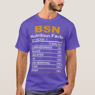 Bachelor Of Science In Nursing Nurse Nutrition fac T-Shirt