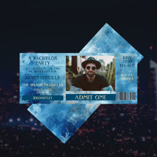 Bachelor or Stag Party Photo Invitation Ticket