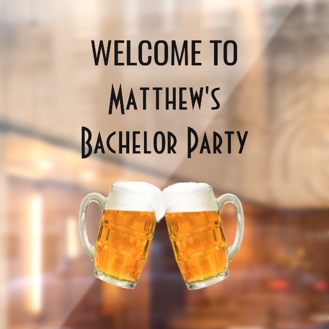 Bachelor Party Beer Cheers Welcome Sign (Sheet 2)