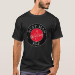 Bachelor Party Best Man T-Shirt<br><div class="desc">Modern,  contemporary,  trendy bright red and black Bachelor party gift personalised Best Man t-shirt with monogram - initials,  unique love couple birds drawing and trendy hand-lettered calligraphy script.</div>