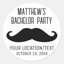 Bachelor Party Black Moustache Wedding