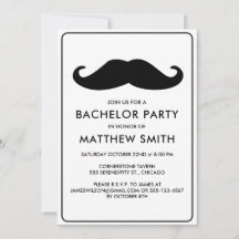 Bachelor Party Black Moustache Wedding