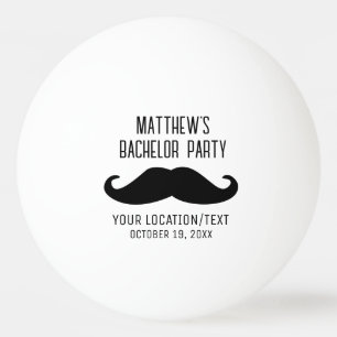Bachelor Party Black Moustache Wedding Ping Pong Ball