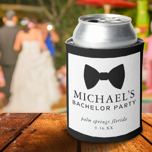 Bachelor Party Black Tie Can Cooler