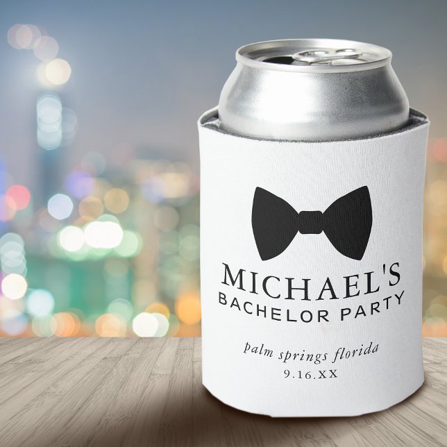 Bachelor Party Black Tie Can Cooler (Bachelor Party Black Tie Can Cooler)