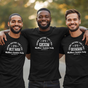 Bachelor Party Brews Before I Dos Beer Best Man T-Shirt