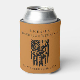 Bachelor Party Can Cooler Buck on American Flag