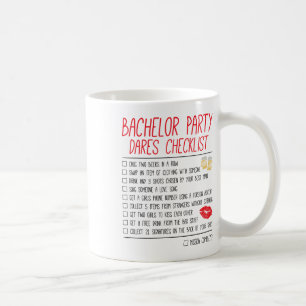 Bachelor Party Checklist Funny Wedding Groom Coffee Mug