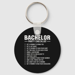 Bachelor Party Checklist Grooms Stag Night Fun Dar Key Ring