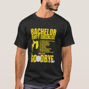 Bachelor Party Checklist is Stag Groom Gag Men's T-Shirt