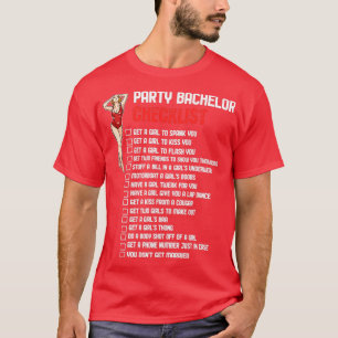Bachelor Party Checklist T-Shirt