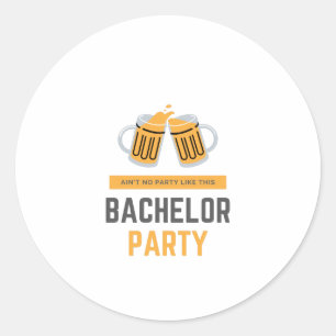 Bachelor party classic round sticker