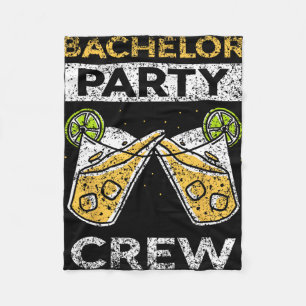 Bachelor Party Crew Bride Groom Team Fleece Blanket