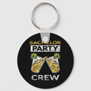 Bachelor Party Crew Bride Groom Team Key Ring