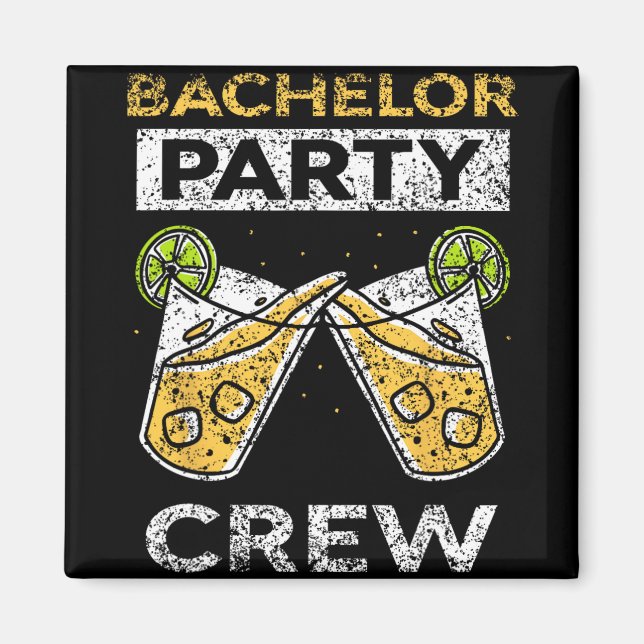Bachelor Party Crew Bride Groom Team  Magnet (Front)