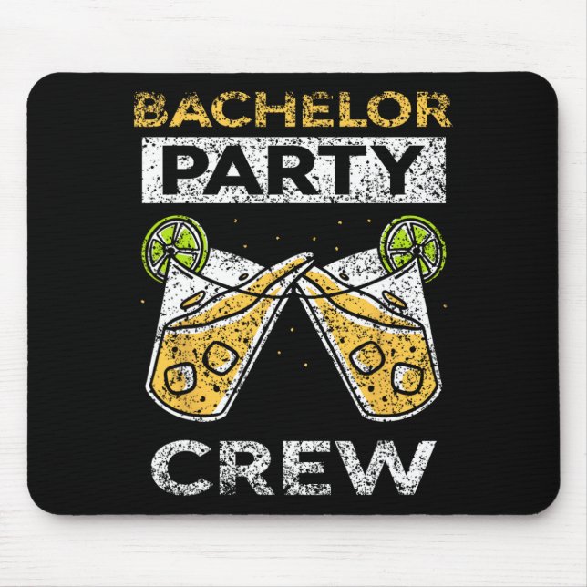 Bachelor Party Crew Bride Groom Team  Mouse Mat (Front)