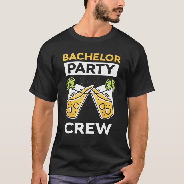 Bachelor Party Crew Bride Groom Team T-Shirt (Front)