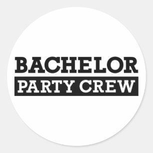 Bachelor Party Crew Classic Round Sticker