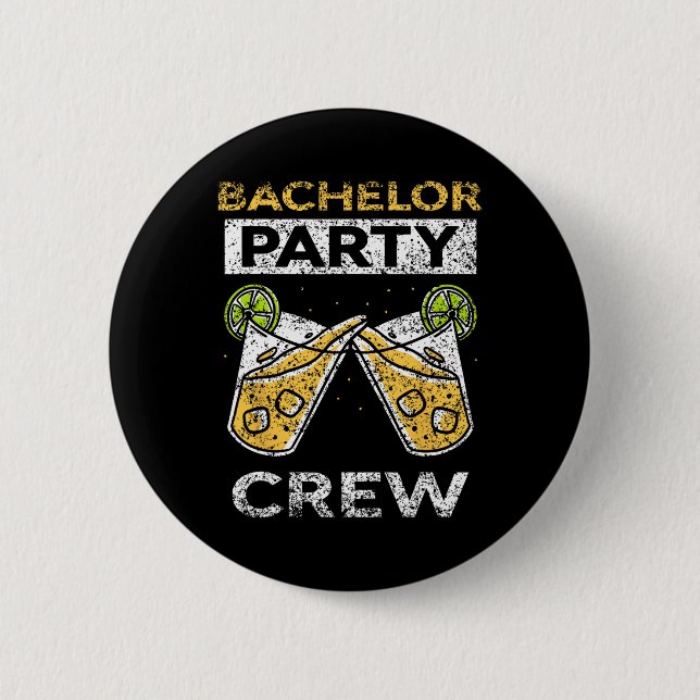 Bachelor Party Crew Groom Bride Team 1  6 Cm Round Badge (Front)