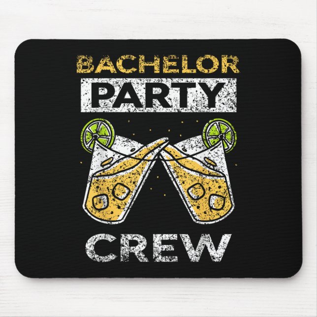Bachelor Party Crew Groom Bride Team  Mouse Mat (Front)
