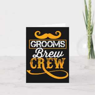 Bachelor Party Crew Groomer Wedding Groom Funny Card