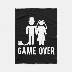Bachelor Party Crew Groomer Wedding Groom Funny Fleece Blanket